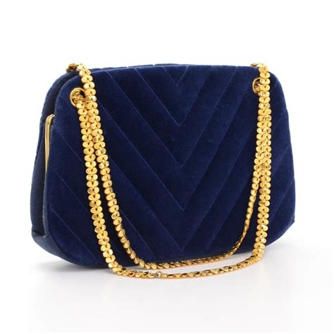 blue chanel clutch